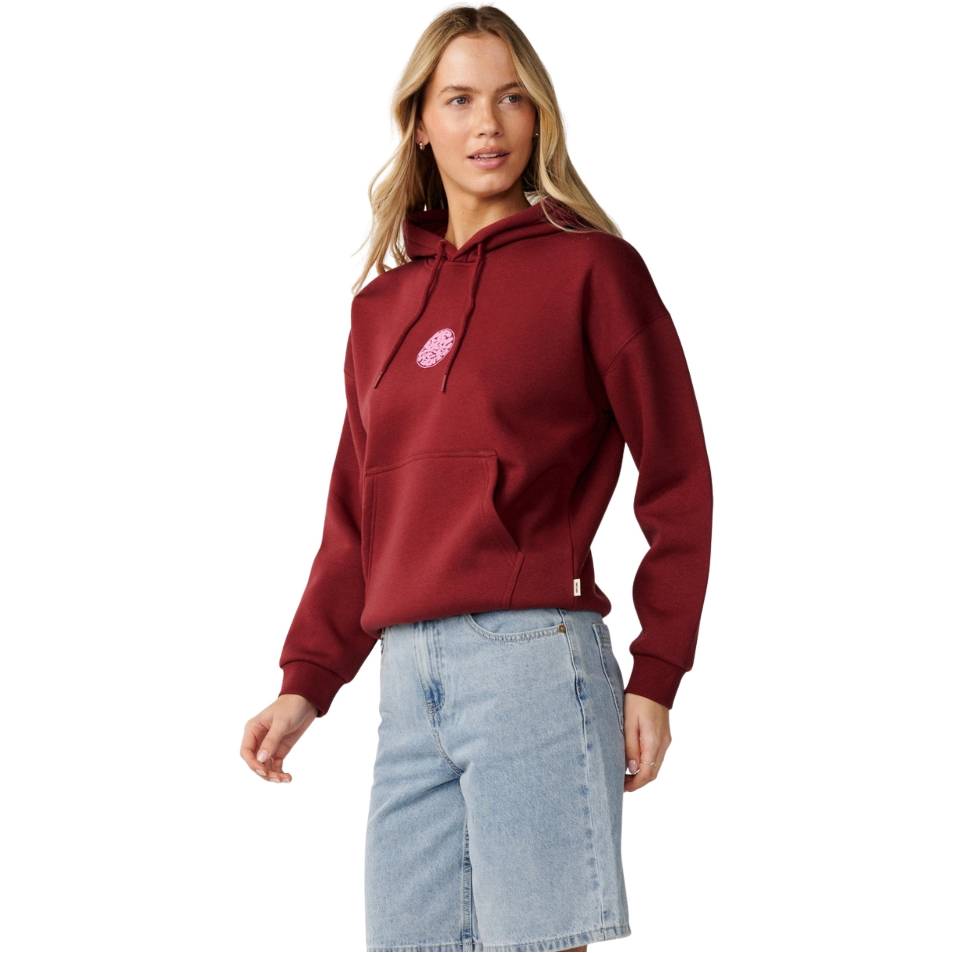 2026 Rip Curl Womens Icons Of Surf Heritage Hoodie 06NWFL - Dark Plum